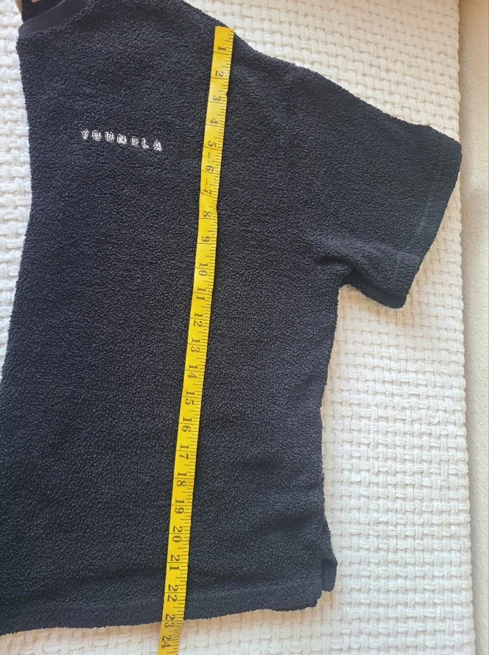 YoungLA Men's Black Terry Crewneck Sweater Size XL